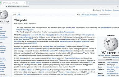 The most famous online encyclopedia was created in 2001